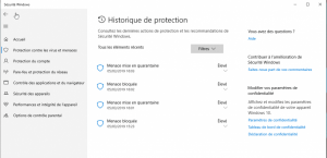Windows un Histoire de protection