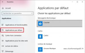 changer application programme par defaut windows 10