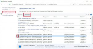 désinstaller mise a jour windows-10 étape 2