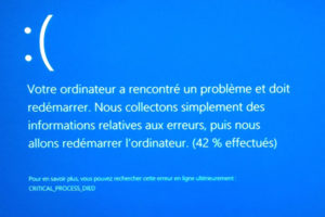 écran bleu windows 10 