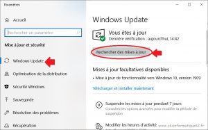 mises a jour windows 10
