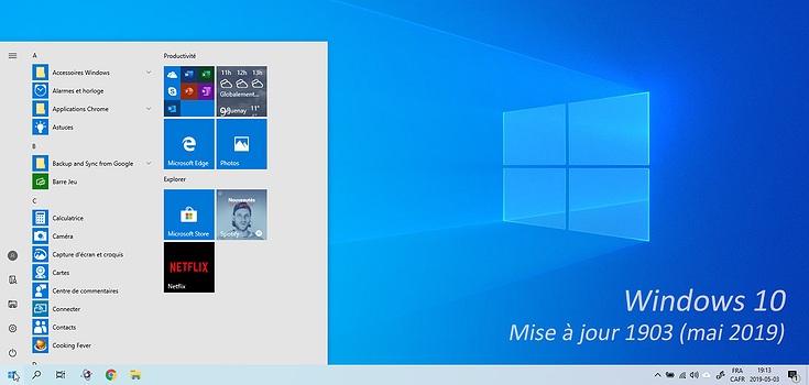 mise a jour windows 10 1903