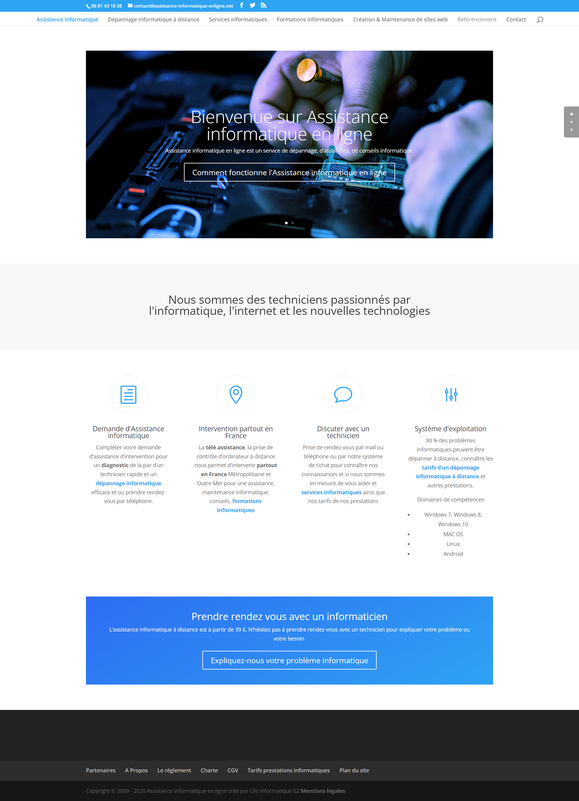 Assistance informatique en ligne